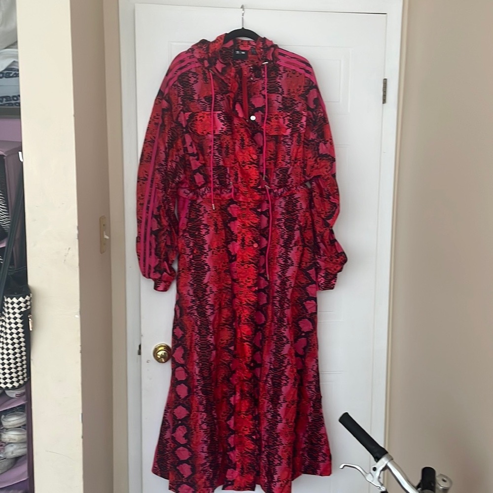 adidas X Ivy Park Allover Print Long Convertible Jacket